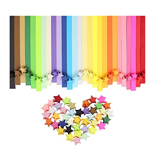 Catálogo para Comprar On-line Papel para manualidades - los preferidos. 42 Tiras De Papel De Origami De Doble Cara, Origami Stars para Manualidades, 1350 hojas (1350Pz-27 Colores)