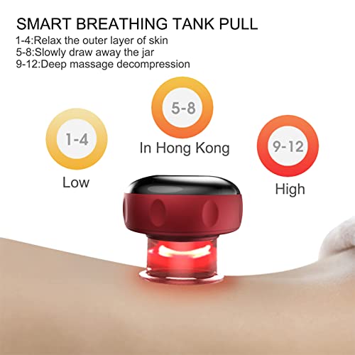 Smart Cupping Therapy Massager Set, 3 In 1 Cellulite Gua Sha Massage Tool Vacuum Electric Therapy Kit Machine With 12 Levels Of Temperature For Targeted Pain Relief, Knots, Aches, Muscle Soreness #TOP4