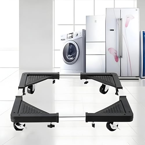 Suporte Móvel Ajustável Com Rodas, Para Geladeira, Máquina De Lavar, Fogão, Capacidade 200kg, Base A