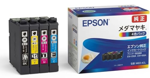 Amazon.co.jp: 【純正】エプソン インク MED-4CL メダマヤキ 4色パック