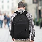 Asenlin Travel Laptop Backpack for Women & Men,Water Resistant Business Slim Sturdy Laptops Backpack with USB Charging Port,Fits 15.6 Inch Notebook College School Computer Bag-Black - Image 2