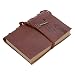 Foxnovo Leather Writing Journal Notebook, Antique Handmade Leather Bound Daily Notepad, Vintage Notebook with PU Cover, Classic Embossed Travel Diary Sketchbook to Write in , Best Gift (Coffee)