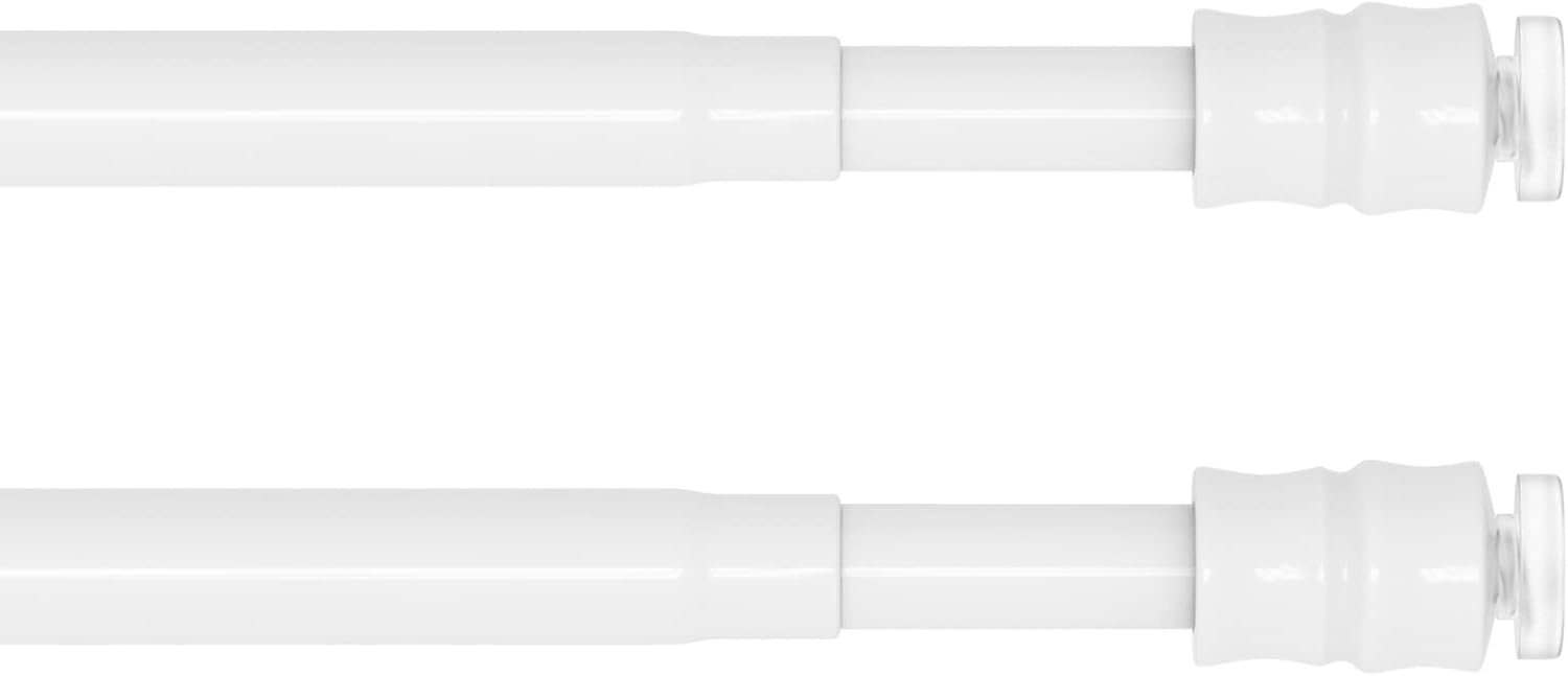 TYRON 2Pcs Slim Spring Tension Rod 28 to 45 Inches, 3/8 in