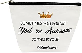 Inspirational Gifts for Women Friendship Gifts for Women - Canvas Makeup Bag with Zipper ,Birthday Gifts for Women Nurse Boss Friends , Gifts Retirement ,Commemorative Gift
