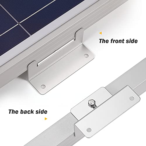 Bougerv 8 Units Solar Panel Mounting Z Bracket, Supporting For Rv, Roof, Boat, Off Grid, 2 Set Of 4 Units #TOP1