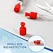 Hynec Luer Stopper Red Closing Cones, 100-Pack, EO-Sterilized Luer Lock Caps – Combination Dual Function for Male/Female Connectors