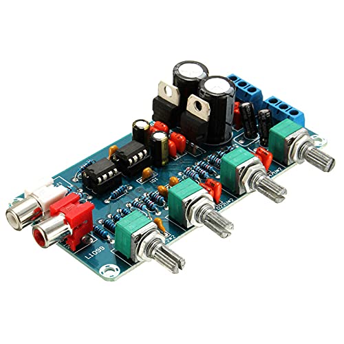 NE5532 Preamp Board Low Pass Filter Bass Subwoofer with Tone Volume Control Adjustment Pre-Amplifier for Home Speaker