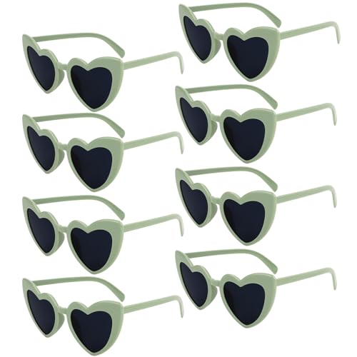 Heart Sunglasses 8 Pairs Bachelorette Party Heart Shaped Sunglasses Bulk Bridal Party Glasses Favors for Women Girls