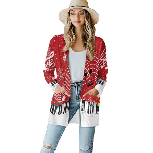 Image of Women's Open Front Cardigan Long Sleeve Loose Sweater Lightweight Soft Cardigan Jackets