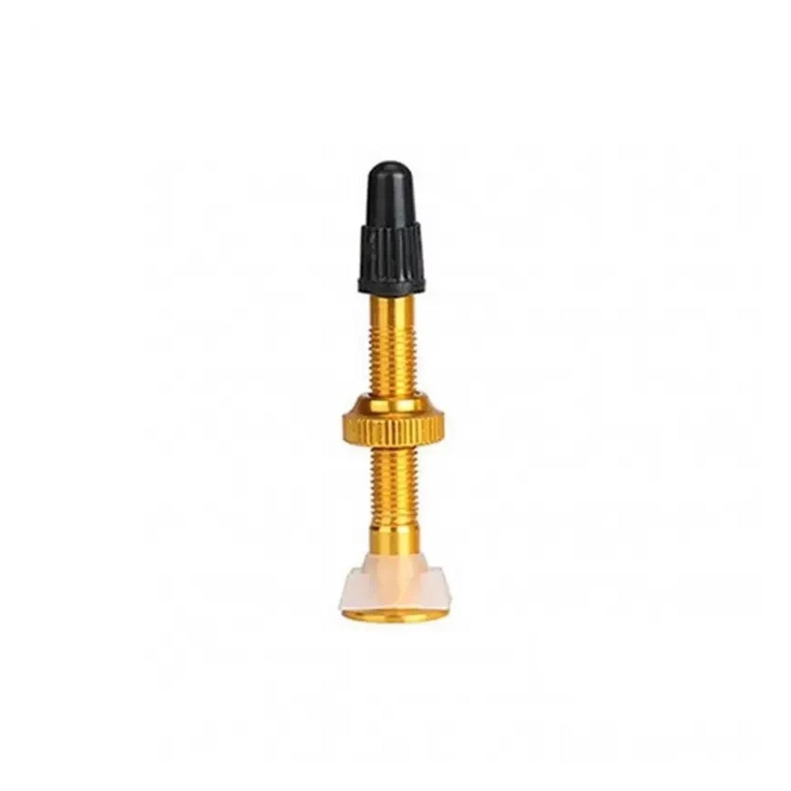 1/2PCS 40mm Bicycle Valve Road Bike Vacuum Nozzle for Tubeless Tires Aluminum Alloy Core & Accessories Tire Maintenance(40mm Yellow-1pcs)