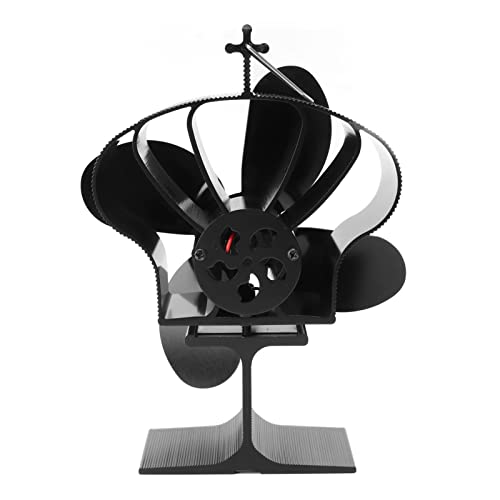 Ventilador de fogão alimentado por calor de 4 lâminas, ventilador de lareira, ventilador de fogão al