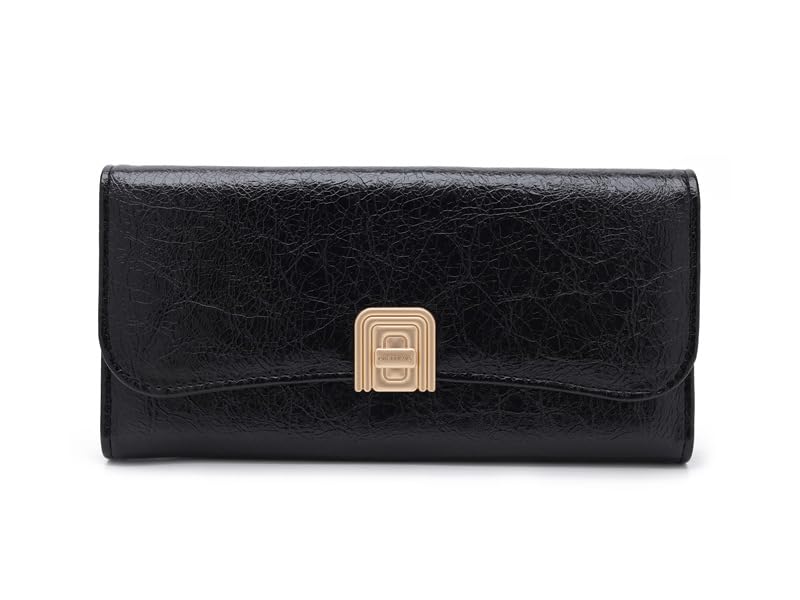 Women's wallet, handheld bag, wrist bag, long wallet, rfid blocking wallet handheld purse，privacyresistant wrist bag, leather wallet, credit card clip strap.Christmas gifts (Long silver)3