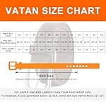 VATAN Men's Genuine Leather Casual Every Day Jeans Belts, Handmade Men Leather Belt with Gift Box - Image 4