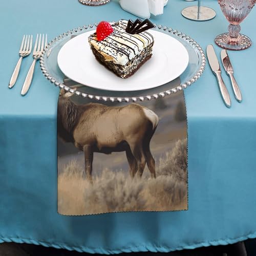 Servilletas de Tela Bull Elk 18.7 x 18.7 Pulgadas Paquete 4 miniatura 4