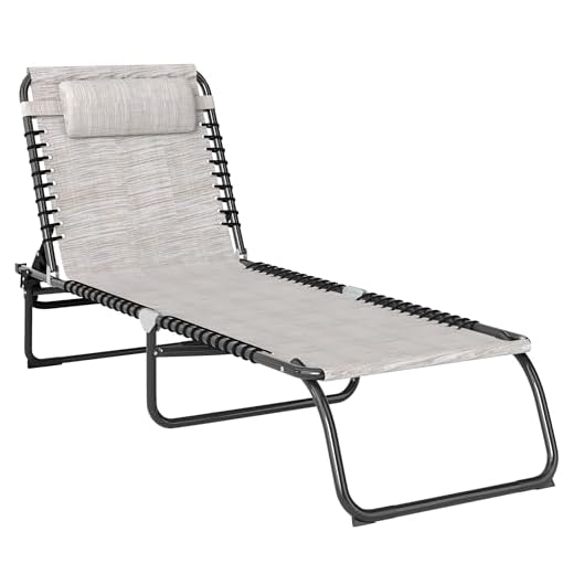 13 Creative Stock Tank Pool Ideas for Your Backyard 6 Outsunny Folding Chaise Lounge Chair, Patio Sun Tanning Chair, Outdoor Chaise Lounger with 4-Position Reclining Back, Breathable Mesh Seat for Beach, Poolside, Yard, Cream White