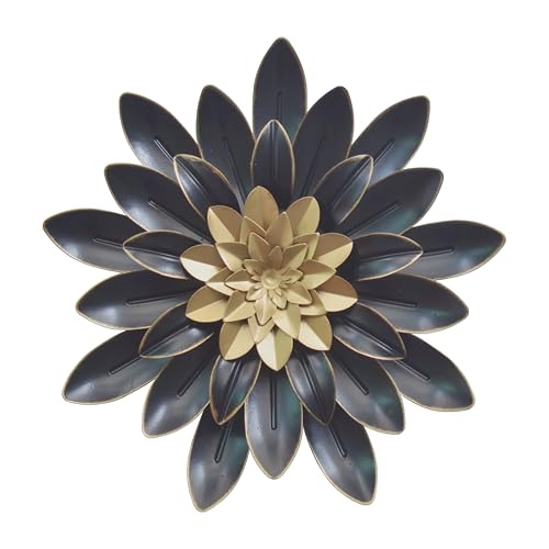 Wjterapuu metal flower wall decor, modern minimalist furniture decor sculpture artwork, suitable for indoor, outdoor,living room, kitchen, bedroom, office, garden decor artwork
