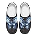 Pointodoor Kids Sneakers Girls Slip on Flats Walking Shoes with Blue Butterfly Mesh Comfort Loafers Lightweight School Fashion Sneakers Size 12