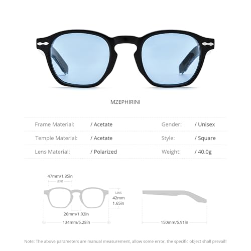 Image of HEPIDEM Acetate Glasses Frame Men Women Square Eyeglasses Optical Spectacles MZEPH