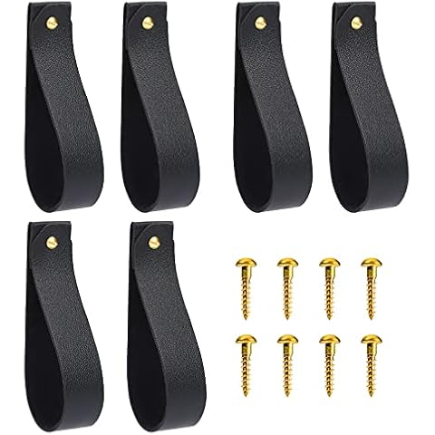 Vin Beauty 6 Pcs Leather Wall Hooks Cover