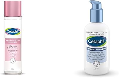Bright Healthy Radiance Brightness Refresh Toner 150 ml & Cetaphil Optimal Hydration Replenishing Lotion 237 Ml