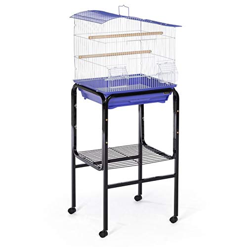 Image of Prevue Pet Products Bird Cage Stand with Shelf, Black (SP445BLK)