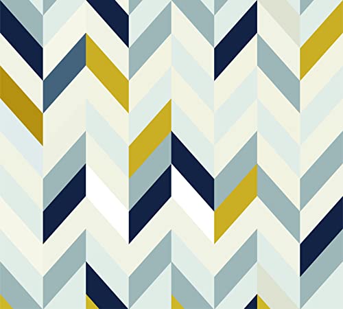Image of CABANA HOMES Wall Stickers DIY Botanical Wallpaper for Bedroom (45 x 125 cm, 1 Roll) (6 sq. ft) Zig Zag Decorative Self Adhesive Decals Home Decor, Wardrobe, Living Room, Multicolour