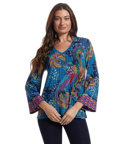Johnny was Women's The Janie Favorite V-Neck Kimono Sleeve Tee-Thala - Main Image