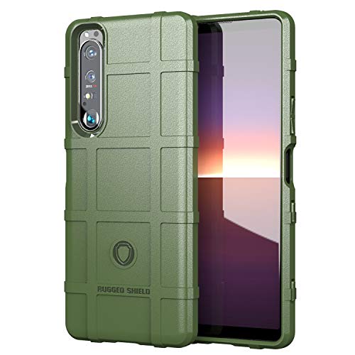 Ysnzaq for Sony Xperia 1 III 6.5' Case, Non Slip Textured Designed Heavy Duty Armor Case, Military Grade Shockproof Rugged Phone Case for Sony Xperia 1 III HD Green