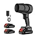 Ykall Soplador de Hojas Inalámbrico – Súper Potente, Ligero y Portátil, con 2 Baterías y Cargador Rápido – Ideal para Jardín, Coche, Patio, Nieve y Camping (Negro)