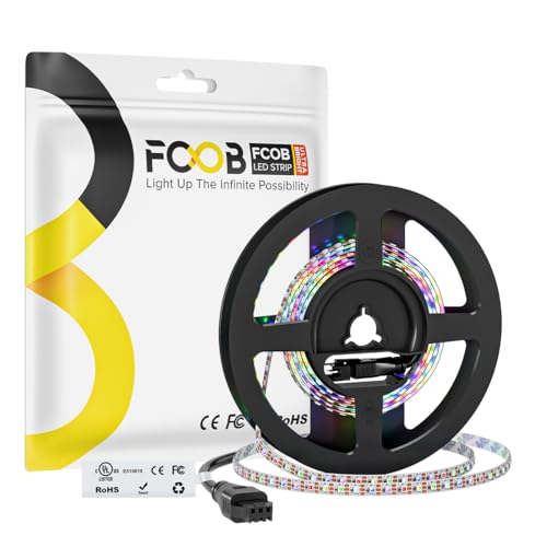 Image of WS2812B RGB LED Strip 6.56ft 5V Individually Addressable 5mm Ultra Thin 2020SMD Dream Color Smart RGB 160LEDs /m 320ICs Flexible Tape Light for Car TV Backlighting (No Power /Controller)