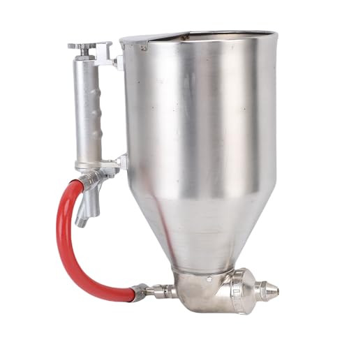 VBESTLIFE 3.5L Cement Mortar Sprayer, Stucco Concrete Spray Gun Painting Tool Wall Texture with 4-8mm Nozzles for Walls