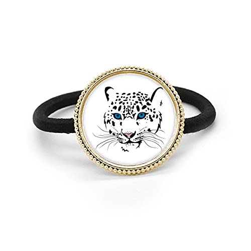 Goma de pelo de tigre blanco Art Deco en metal plateado, el regalo de moda ideal para mujer