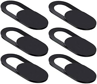 Theel Privacy cover, ultra slim stronger glue, privacy online when using a Macbook, Macbook Pro and more. Easy to use, robust, sliding cover, in black. (6 Pack)