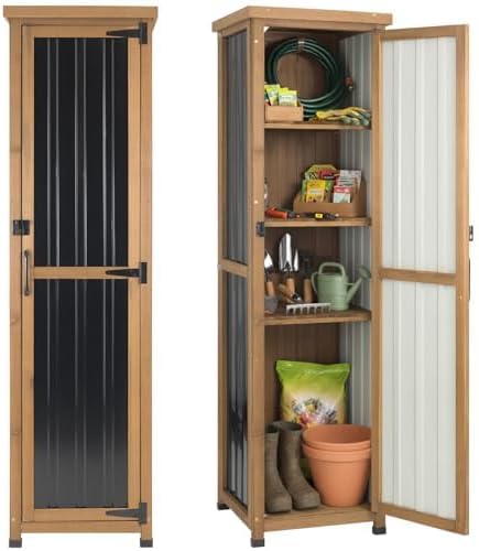 62" H Tall Narrow Outdoor Storage Cabinet