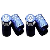 Car Tire Air Valve Caps- Auto Wheel Tyre Dust Stems Cover with Logo Emblem Waterproof Dust-Proof Universal fit for Cars, SUV, Truck, Motorcycles 4 Pieces