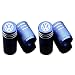 Car Tire Air Valve Caps- Auto Wheel Tyre Dust Stems Cover with Logo Emblem Waterproof Dust-Proof Universal fit for Cars, SUV, Truck, Motorcycles 4 Pieces