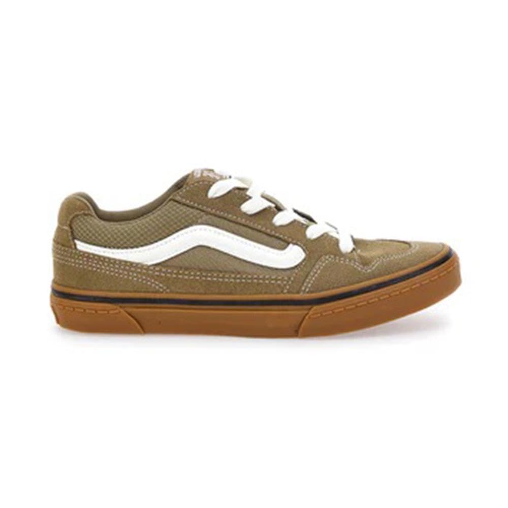 Vans Youth's Caldrone Sneaker, pop Olive/Gum, 10.5 UK