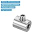 PATIKIL 3mm Loch Draht Seil Klammern Set 4Stk 304 Edelstahl Einzel Löcher Schloss Kabel Klemmen Clip mit M4 Sechseck Schrauben Steckschlüssel für Kabel Fitting Silber