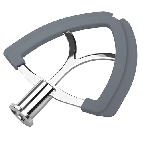 Frusta Flex Edge per KitchenAid 4,5-5 Quart Tilt-Head Stand Mixers Serie Artisan & Classic di MMOBIEL – Paletta Piatta in Acciaio Inox con Bordi in Silicone – Lavabile in Lavastoviglie
