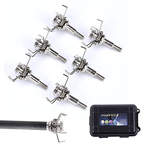 100 Grain Judo Arrow Head Broadheads Archery 5 Paw Points Judo Broadheads Steel Arrowheads for Hunting Small Game with Storage Box (6pcs, Type2)