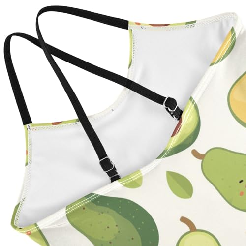 KLL Funny Avocado Girls 1-Piece Swimsuit Beach Swimwear Adjustable Strap Quick Dry4