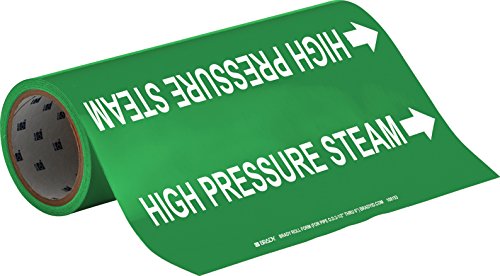 Marqueur vapeur haute pression Brady pour identification des canalisations