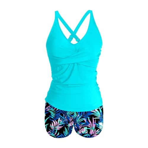 Bikini plage ensemble beachwear fleuri et shorty de bain deux pièces pour femme - 4