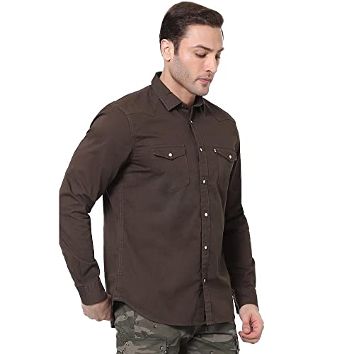 Image of Celio Solid Cotton Regular Fit Men's Casual Shirt