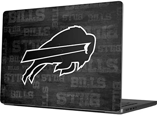Skinit Decal Laptop Skin Compatible with MacBook Pro 14in (2021) - Officially Licensed NFL Buffalo Bills Black & White Design
