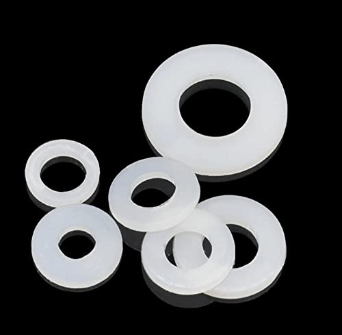 MACHSWON 50 PCS White Nylon Flat Gasket M6 ID 12mm OD 1.2mm Thick Plastic Washers Rings Grommets PA66 Nylon Washer Insulating Plastic Washer - Image 4