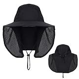 Gorro Pescador Hombre, Gorra Hombre Gorras Hombre Sombreros Hombre Verano Gorro Pescador Sombrero Pescador Hombre Mujer Protección UPF 50+ UV Protege Cuello Cara para Trekking Cámping Excursionismo