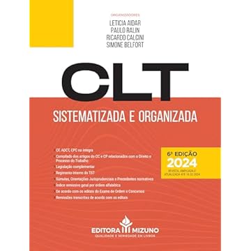 Capa do livro CLT Sistematizada e Organizada 6ª edição (2024)