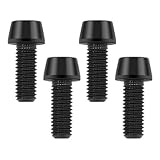 TIRYTU Titanium Bolts M8x20mm - Lightweight Design | Ideal for Humid/Salty Environments Hex Socket Screws for Motorcycle Customization/Auto Racing CNC/Aerospace Hardware (4PCS, Black)
