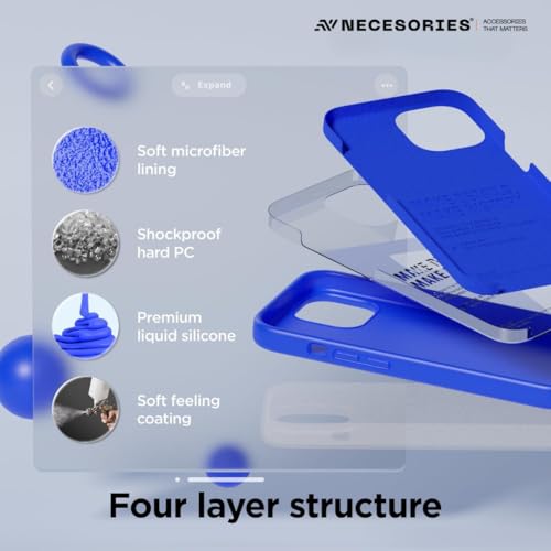 Image of Liquid Silicone Case Compatible for iPhone 15 | Slim Back Cover | Soft Touch Bumper | Shockproof Drop Protection | Microfiber Cloth Inside | Sleek Solid Design